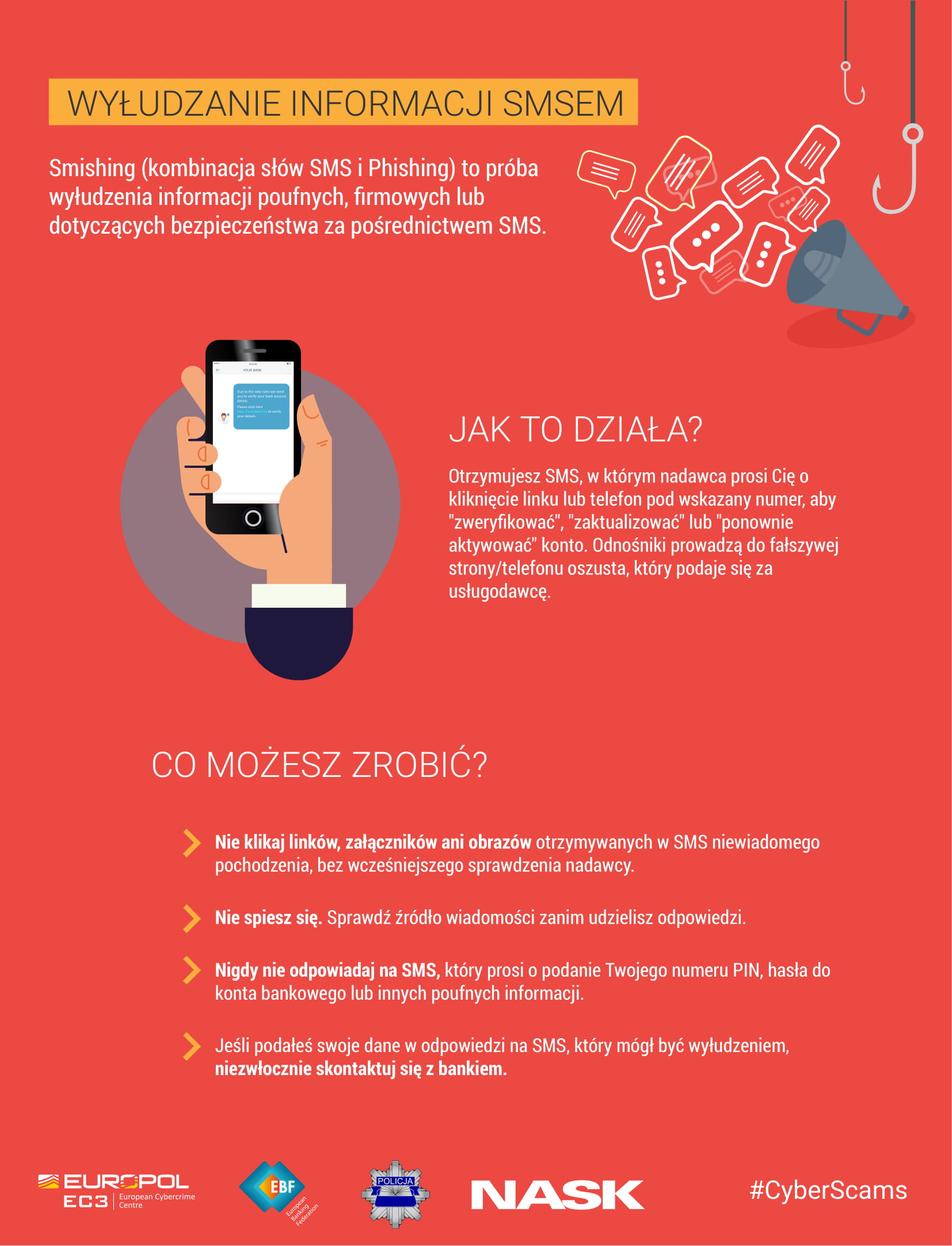 wyłudzanie sms informacje