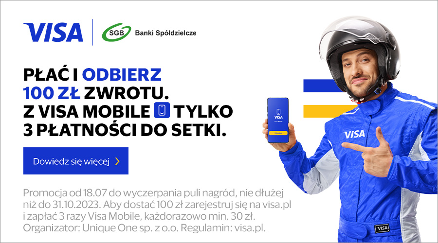 Płać Visa Mobile i odbierz 100 zł zwrotu na kartę